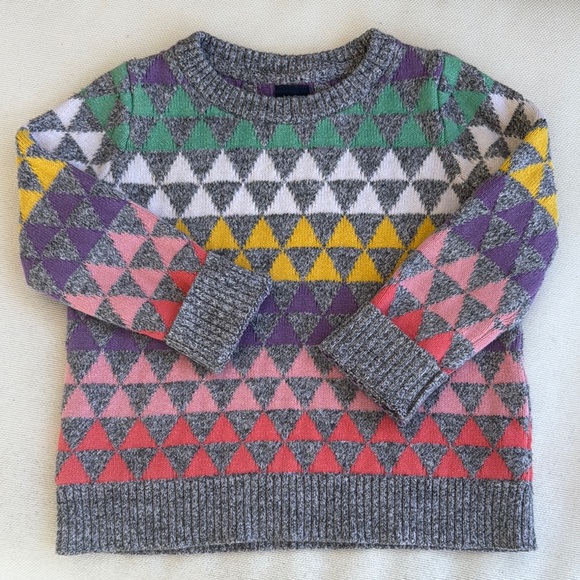 babyGap Size 4T • Colorful Geometric Crewneck Sweater - Picture 5 of 5